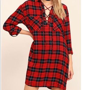 LOWEST LULU’S Lace Up Tunic Large